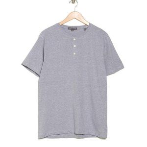SLATE & STONE Men's Short Sleeve Henely Shirt Gray Medium